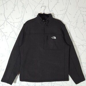 The North Face Black Sweater Knit Sherpa Lined Half Zip